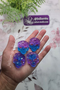 1.6 inch Druzy Alien Earrings Silicone Mold for Resin casting