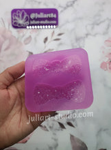 Load image into Gallery viewer, 2.75 inch Druzy BOW Hair Clips Silicone Mold for Resin
