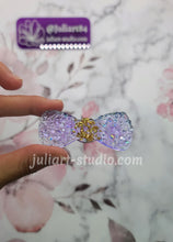 Load image into Gallery viewer, 2.75 inch Druzy BOW Hair Clips Silicone Mold for Resin
