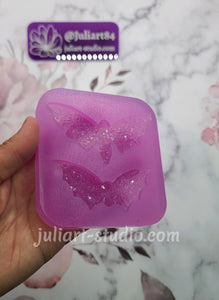 Druzy Moth and Bat Wings Hair Clips Silicone Mold for Resin