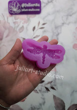 Load image into Gallery viewer, 3 inch Druzy Dragonfly Silicone Mold for Resin
