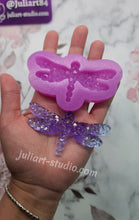 Load image into Gallery viewer, 3 inch Druzy Dragonfly Silicone Mold for Resin

