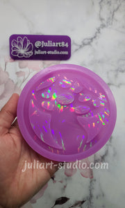 4 inch HOLO Mushroom Coaster Silicone Mold for Resin