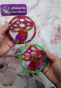 4 inch HOLO Mushroom Coaster Silicone Mold for Resin