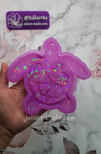 Load image into Gallery viewer, 6 inch HOLO Floral Turtle Silicone Mold for Resin
