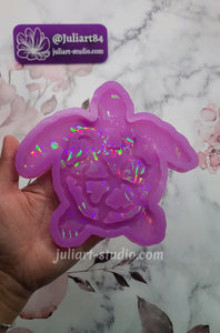6 inch HOLO Floral Turtle Silicone Mold for Resin