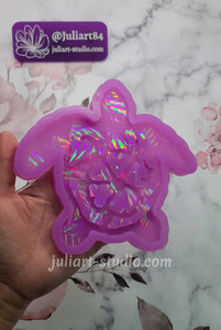 6 inch HOLO Floral Turtle Silicone Mold for Resin