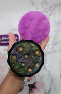 3.5 inch 3D Moon Texture Insert Silicone Mold