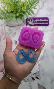 1.26 inch Druzy Teardrop Earrings Silicone Mold for Resin casting