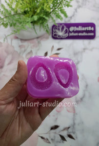 1.26 inch Druzy Teardrop Earrings Silicone Mold for Resin casting