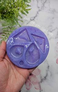 Druzy Pendant Palette (4 shapes) Silicone Mold for Resin casting