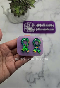 1.5 inch HOLO Ribbon Earrings Silicone Mold for Resin