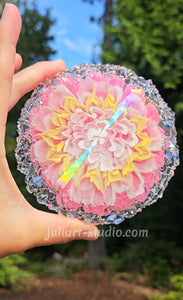 4.75 inch HOLO Crystal Edge (ROUND) Silicone Mold for Resin casting