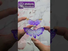 Load and play video in Gallery viewer, Druzy Moth and Bat Wings Hair Clips Silicone Mold for Resin
