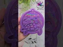 Load and play video in Gallery viewer, 4.75 inch HOLO Bauble SEA TURTLE Silicone Mold for Resin
