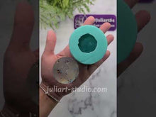 Load and play video in Gallery viewer, 2 inch 3D LARGE Crater Moon Silicone Mold for Resin
