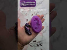 Load and play video in Gallery viewer, 2.25 inch 3D Seahorse Silicone Mold for Resin
