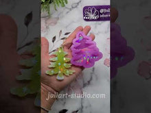 Load and play video in Gallery viewer, 3 inch HOLO Small Pine Tree Silicone Mold for Resin
