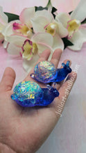 Load image into Gallery viewer, ONE Large Resin Snail with Irredescent Shell (in Saphire Blue/Purple)
