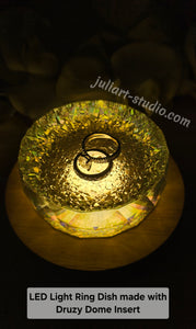 2.8 inch HOLO Faceted Round Base Silicone Mold for Resin