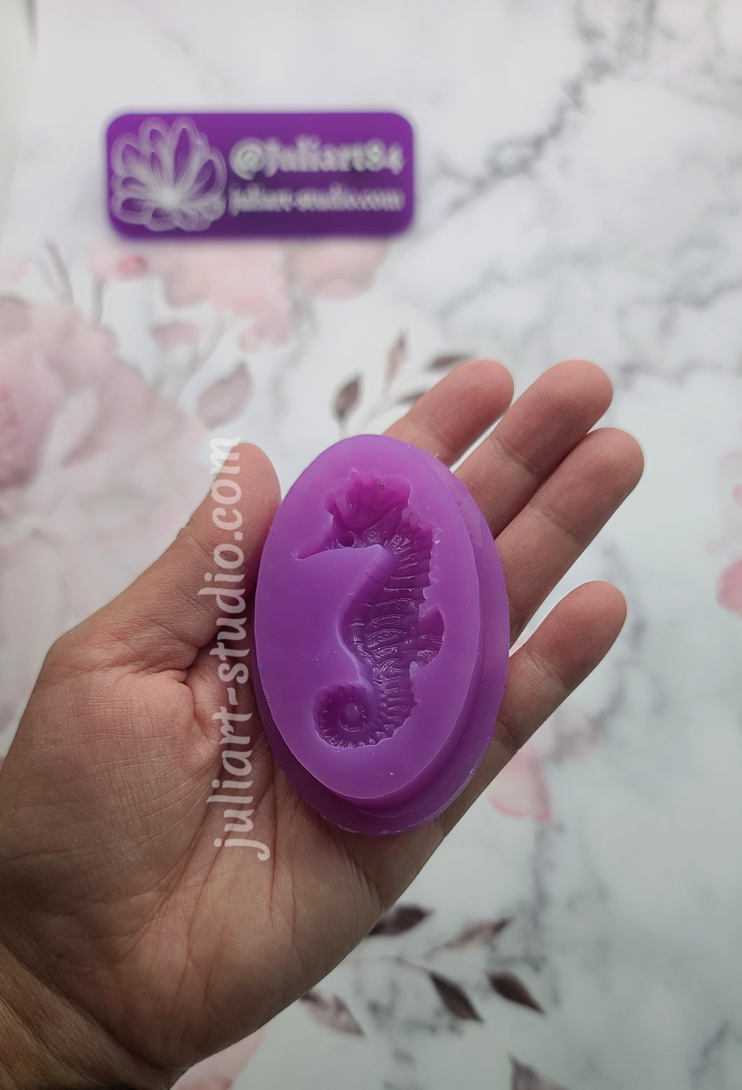 2.25 inch 3D Seahorse Silicone Mold for Resin