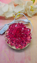 Load image into Gallery viewer, 4 inch Resin Crystal Dahlia LED Light in Irredescent Red
