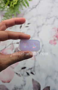 0.5 inch HOLO 420 Leaf Studs Silicone Mold for Resin