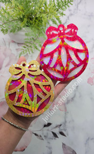 4.25 inch HOLO Bauble Ornament (Style 2) Silicone Mold for Resin