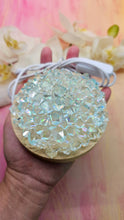 Load image into Gallery viewer, 4 inch Resin Crystal Dahlia LED Light (Light Blue with HOLO Background)
