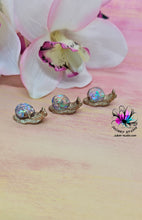 Load image into Gallery viewer, (Set of 3) Mini Resin Snails with Irredescent Shells
