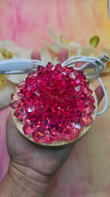 Load image into Gallery viewer, 4 inch Resin Crystal Dahlia LED Light in Irredescent Red
