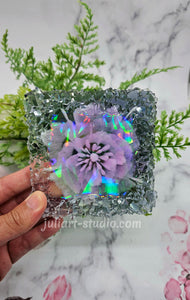 4 inch HOLO Crystal Edge (SQUARE) Silicone Mold for Resin casting