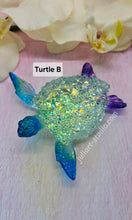 Load image into Gallery viewer, 4.2 inch Resin Crystal Sea Turtle with Irredescent Shell   (add-on LED Light Base available)
