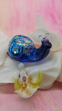 Load image into Gallery viewer, ONE Large Resin Snail with Irredescent Shell (in Blue/ Purple)

