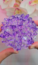 Load image into Gallery viewer, 4 inch Amethyst Resin Crystal Dahlia (including LED Light Base)
