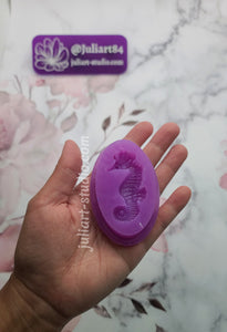 2.25 inch 3D Seahorse Silicone Mold for Resin