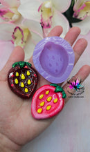 Load image into Gallery viewer, 2 inch Strawberry Worry Stone Silicone Mold for Resin
