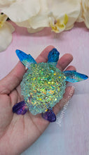 Load image into Gallery viewer, 4.2 inch Resin Crystal Sea Turtle with Irredescent Shell   (add-on LED Light Base available)
