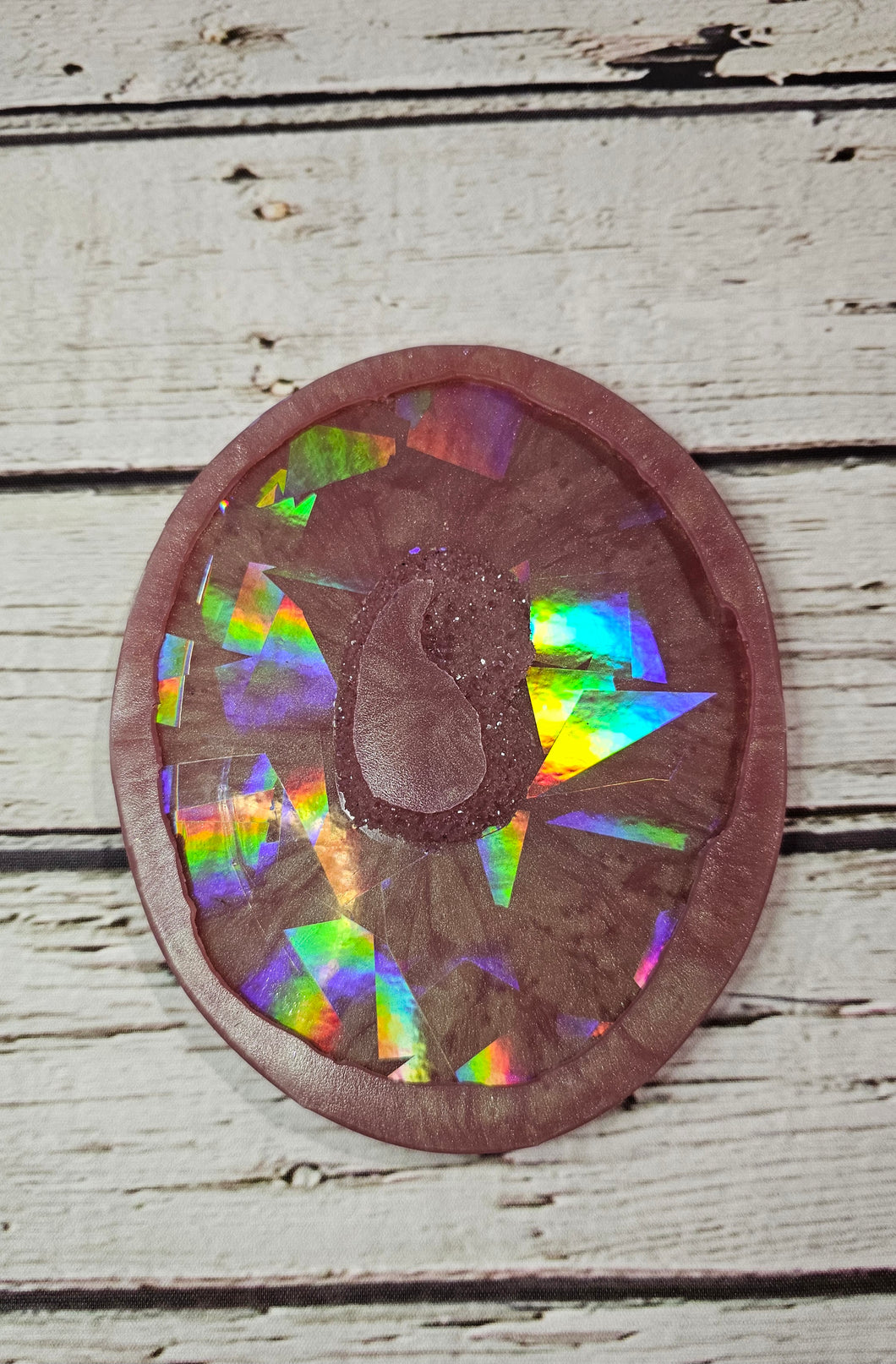 BGRADE - 5 inch HOLO Druzy Agate Slice Silicone Mold