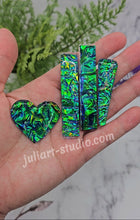 Load image into Gallery viewer, GREEN CRACKLE - Dichroic Sheet - Large size
