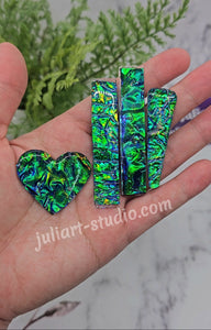 GREEN CRACKLE - Dichroic Sheet - Large size