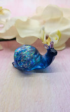 Load image into Gallery viewer, ONE Large Resin Snail with Irredescent Shell (in Blue/ Purple)
