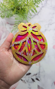 4.25 inch HOLO Bauble Ornament (Style 2) Silicone Mold for Resin