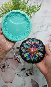 4.75 inch HOLO Crystal Edge (ROUND) Silicone Mold for Resin casting