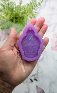 2.75 inch HOLO Skull Spider Potion Keychain Silicone Mold for Resin