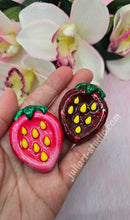 Load image into Gallery viewer, 2 inch Strawberry Worry Stone Silicone Mold for Resin
