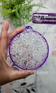 4.5 inch Druzy Bauble Ornament (Round) Silicone Mold for Resin