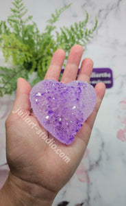 3 inch 3D Druzy Heart Silicone Mold for resin casting
