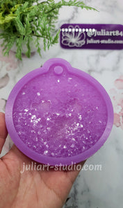 4.5 inch Druzy Bauble Ornament (Round) Silicone Mold for Resin