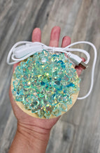 Load image into Gallery viewer, 4 inch Resin Crystal Dahlia LED Light - in Blue Irredescent
